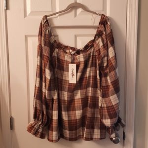 Fall Plaid Boutique Top NWT 🍁🍂🍁